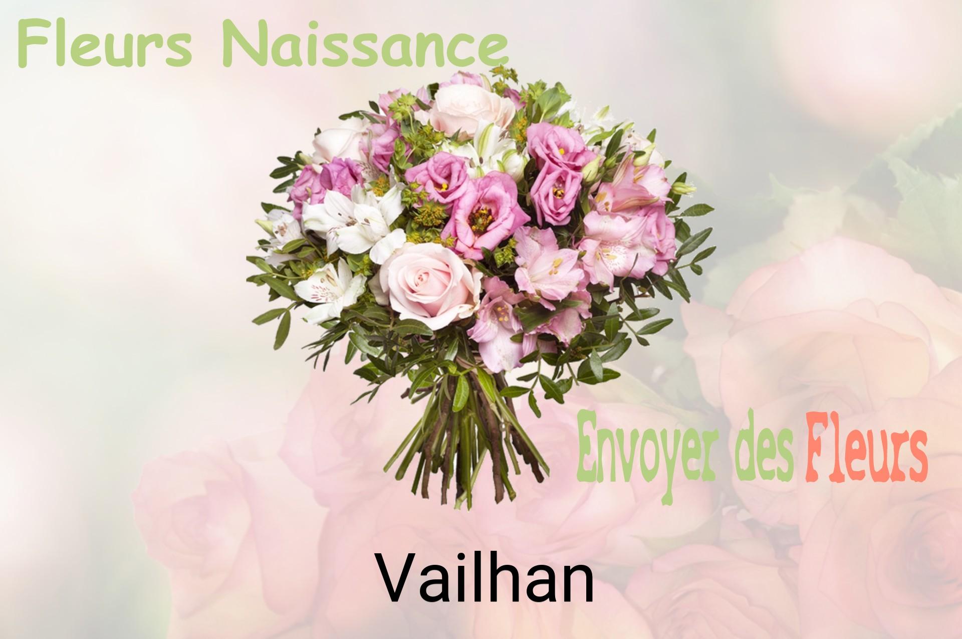 Bouquet de fleurs de naissance livré à Vailhan